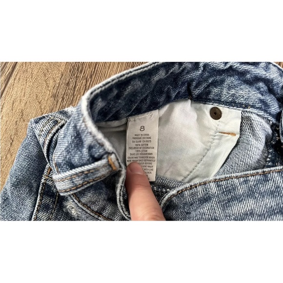 American Eagle Stretch Womens Size 8 Blue Denim Cut Off Jean Shorts - Picture 5 of 9